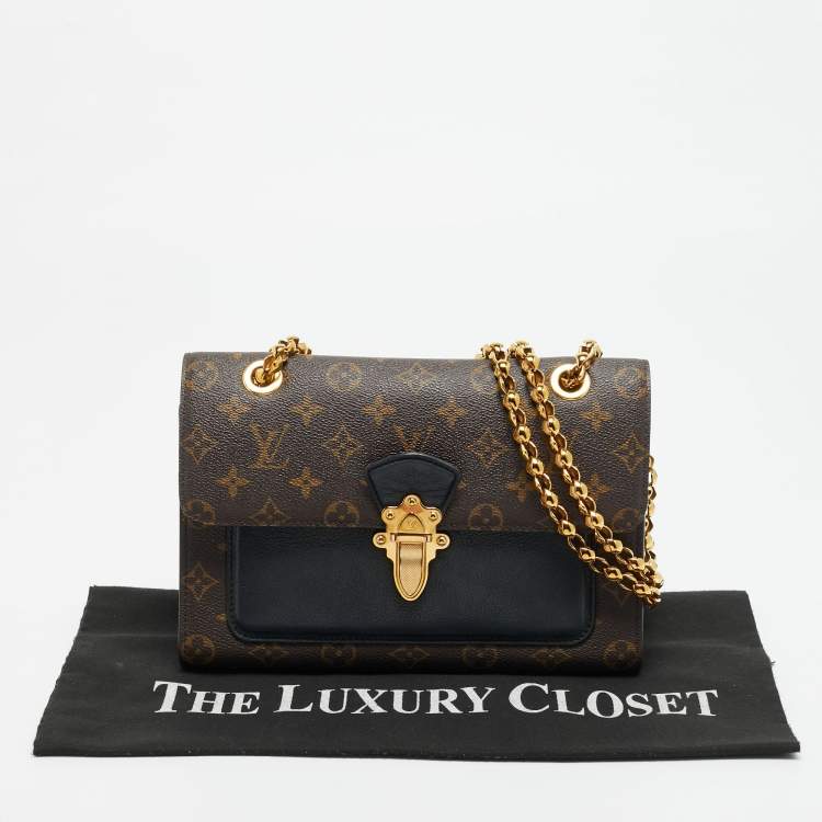 Pre Owned Louis Vuitton Victoire Black Monogram Canvas Bag
