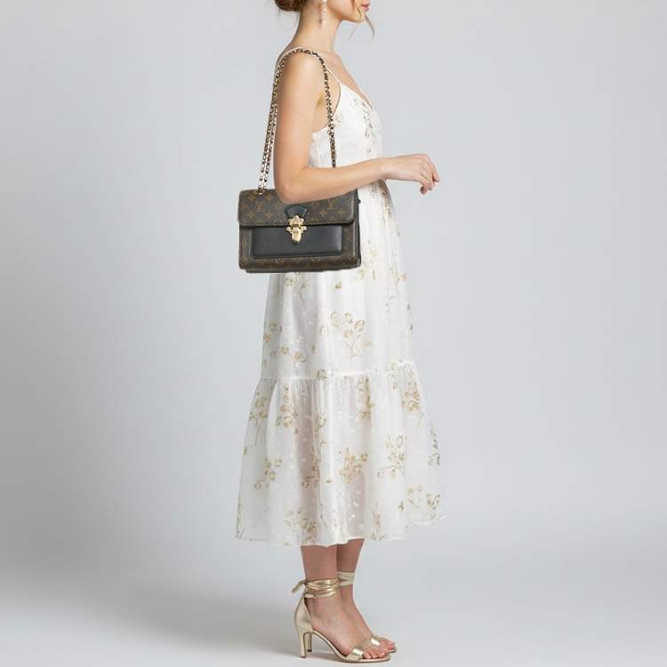 Pre Owned Louis Vuitton Victoire Black Monogram Canvas Bag