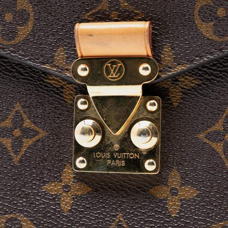 Pre Owned Louis Vuitton Brown Monogram Pochette Metis