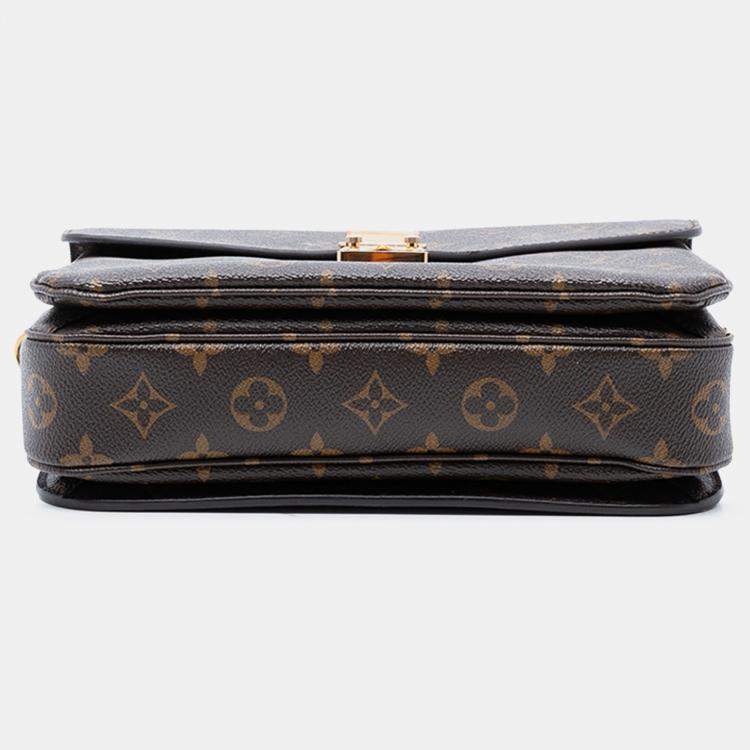 Pre Owned Louis Vuitton Brown Monogram Pochette Metis