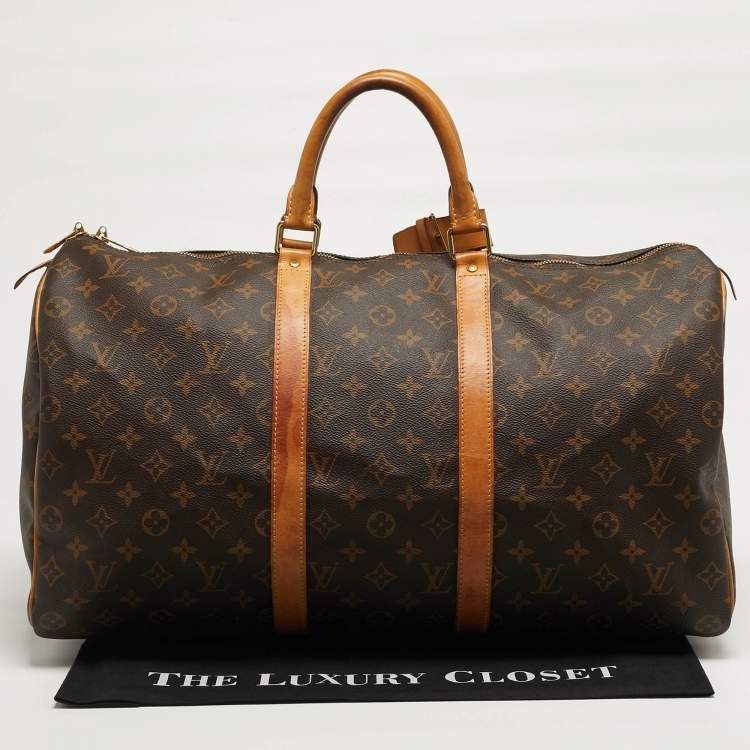 Pre Owned Louis Vuitton Keepall 50 Monogram Canvas Bag