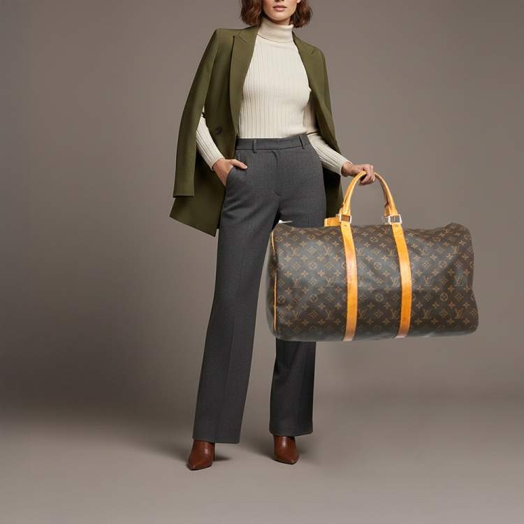 Pre Owned Louis Vuitton Keepall 50 Monogram Canvas Bag