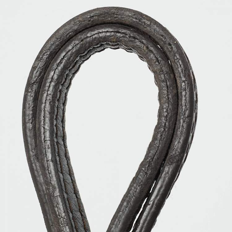 Pre Owned Louis Vuitton Hina PM Black Monogram Mahina Leather Bag