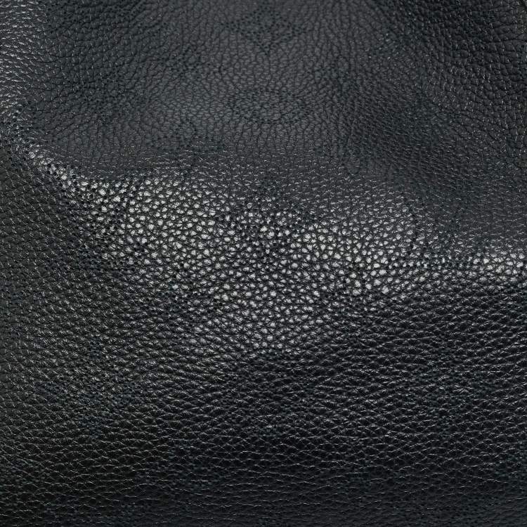 Pre Owned Louis Vuitton Hina PM Black Monogram Mahina Leather Bag