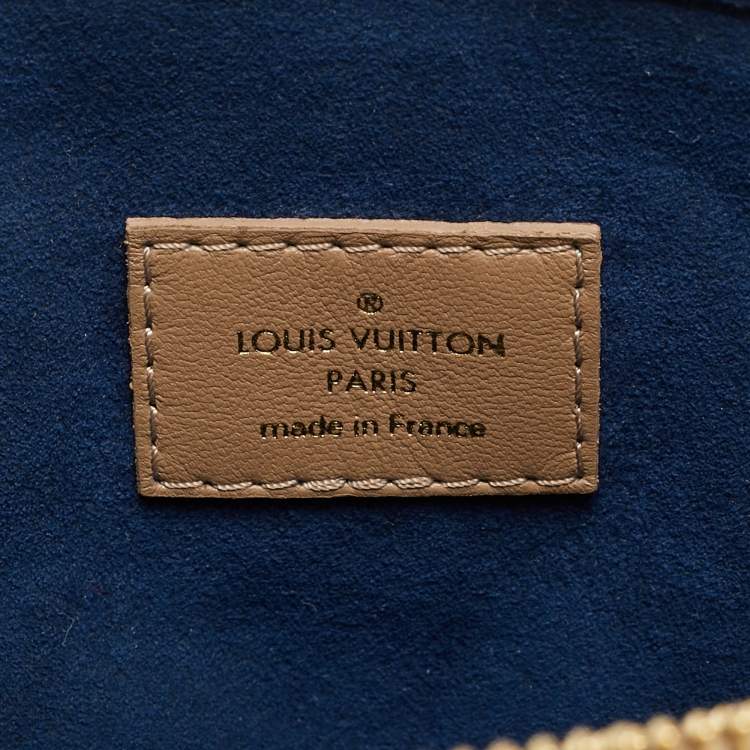 Pre Owned Louis Vuitton Coussin PM Taupe Monogram Embossed Bag