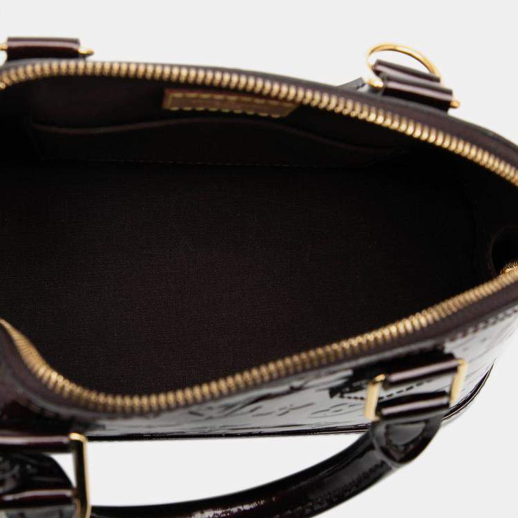 Pre Owned Louis Vuitton Purple Monogram Rayures Vernis Alma BB