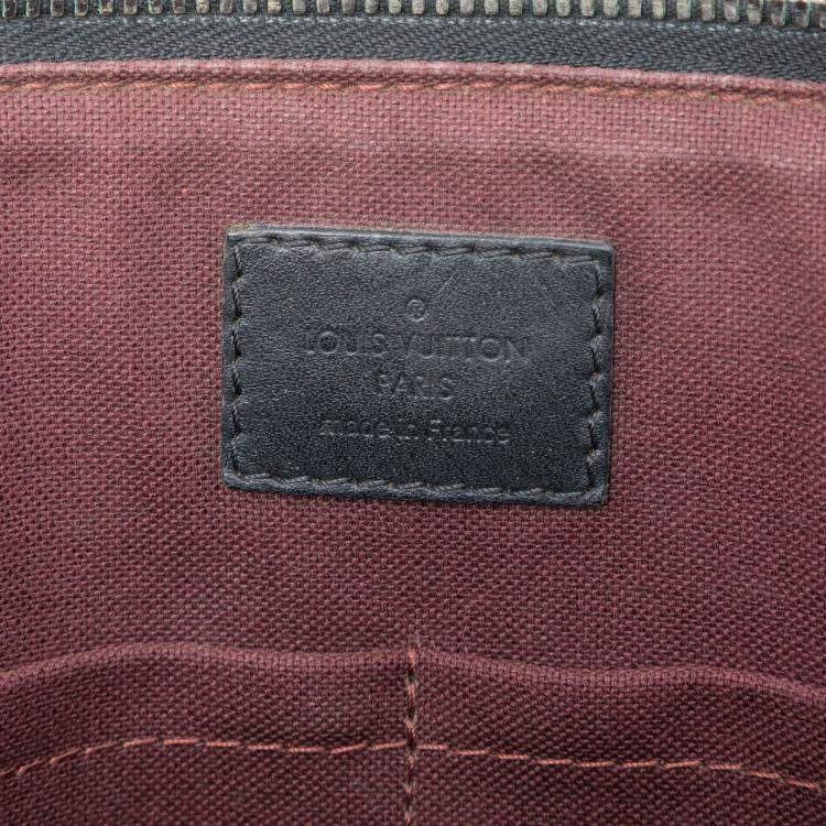 Pre Owned Louis Vuitton Brown Monogram Macassar Porte Documents Jour