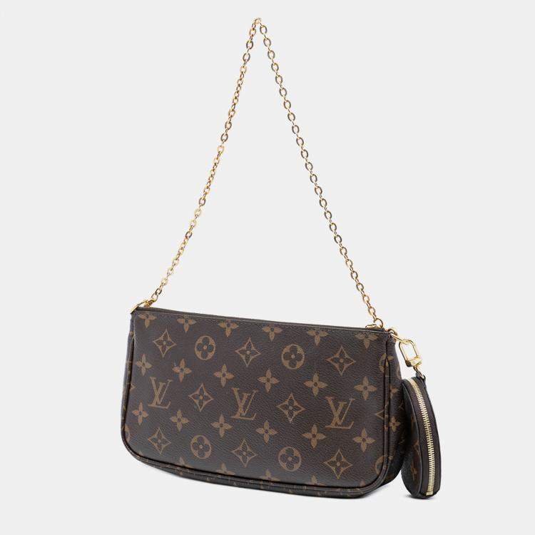 Pre Owned Louis Vuitton Brown Monogram Multi Pochette Accessoires