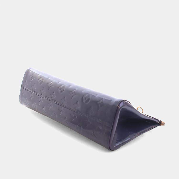 Pre Owned Louis Vuitton Vintage Purple Monogram Vernis Roxbury Drive Bag