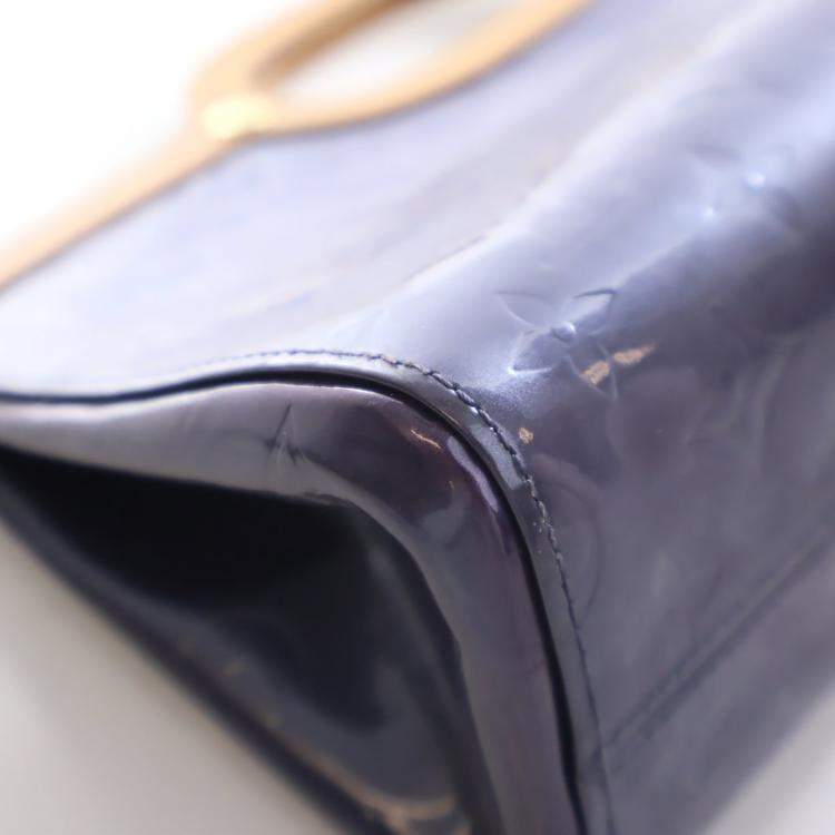 Pre Owned Louis Vuitton Vintage Purple Monogram Vernis Roxbury Drive Bag