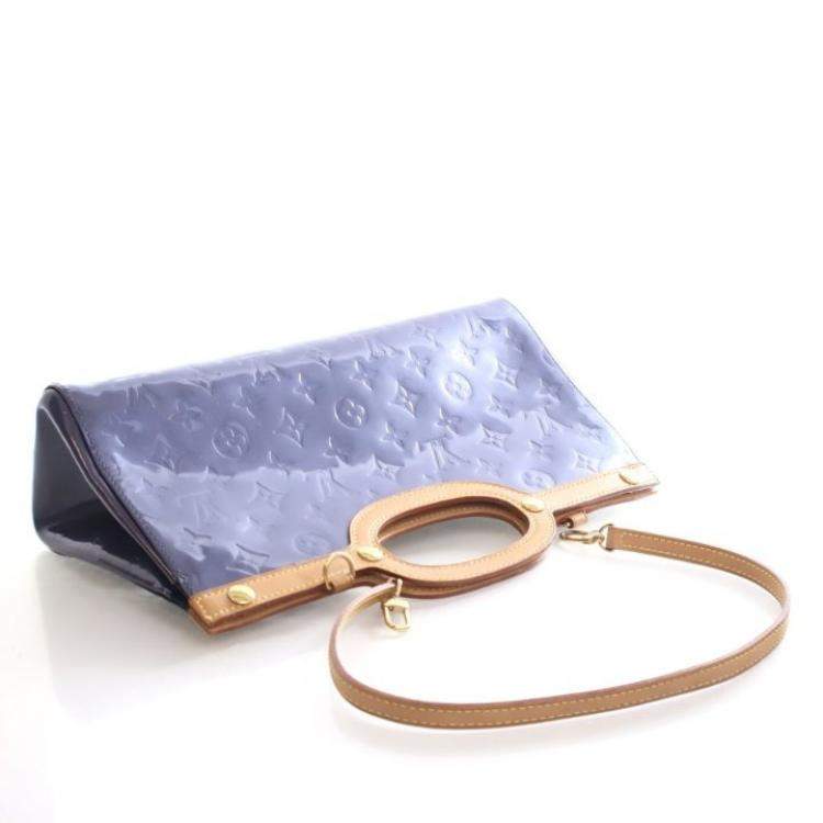 Pre Owned Louis Vuitton Vintage Purple Monogram Vernis Roxbury Drive Bag