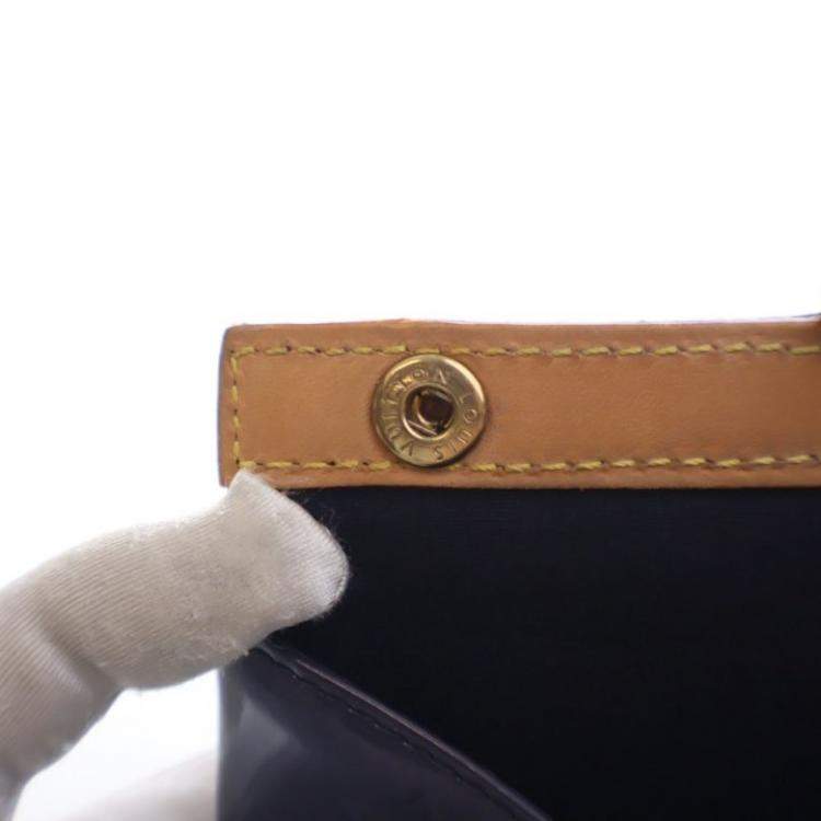 Pre Owned Louis Vuitton Vintage Purple Monogram Vernis Roxbury Drive Bag