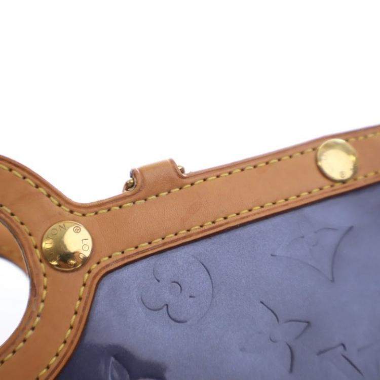 Pre Owned Louis Vuitton Vintage Purple Monogram Vernis Roxbury Drive Bag