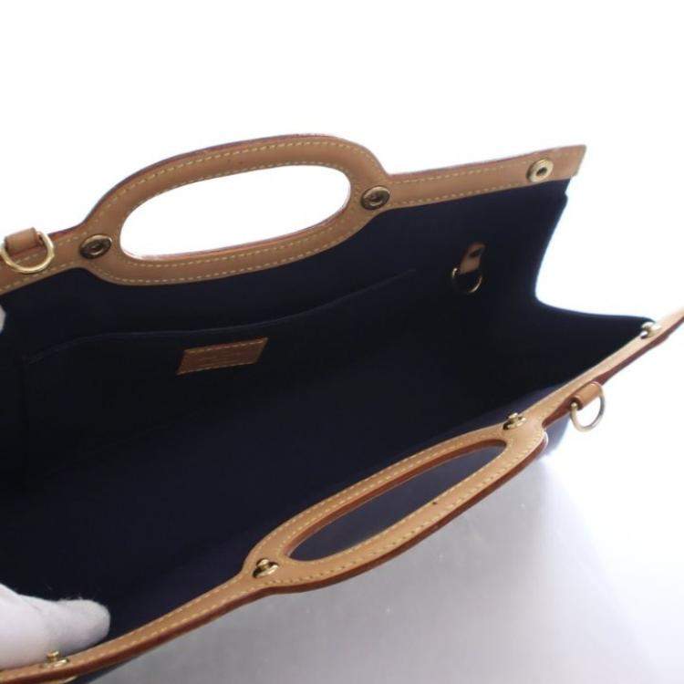 Pre Owned Louis Vuitton Vintage Purple Monogram Vernis Roxbury Drive Bag