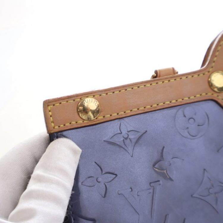 Pre Owned Louis Vuitton Vintage Purple Monogram Vernis Roxbury Drive Bag