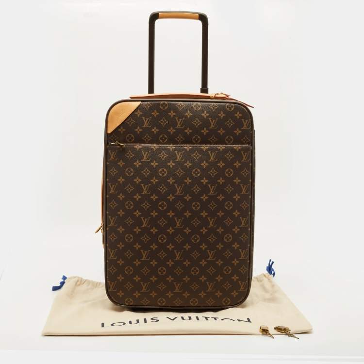 Pre Owned Louis Vuitton Pegase Legere 55 Monogram Canvas Rolling Luggage
