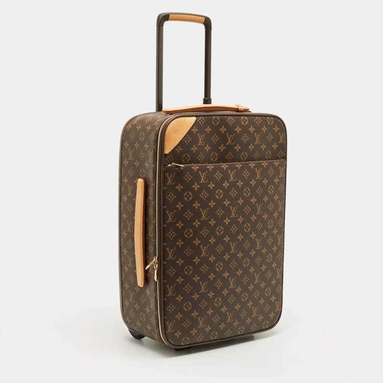 Pre Owned Louis Vuitton Pegase Legere 55 Monogram Canvas Rolling Luggage