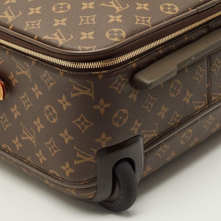 Pre Owned Louis Vuitton Pegase Legere 55 Monogram Canvas Rolling Luggage