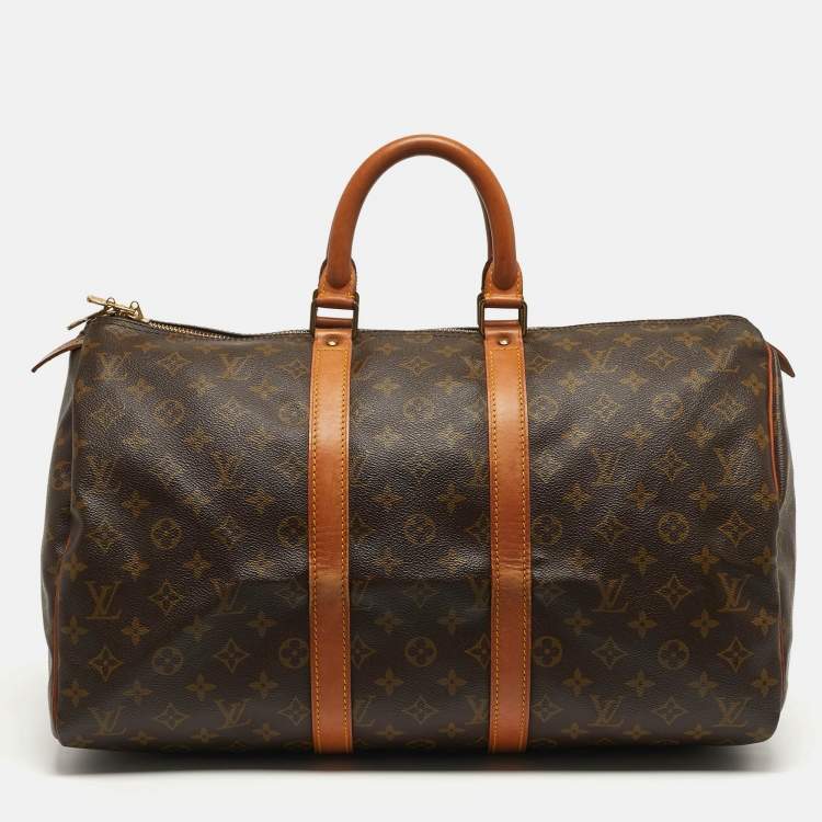 Pre Owned Louis Vuitton Keepall 45 Monogram Canvas Duffel Bag