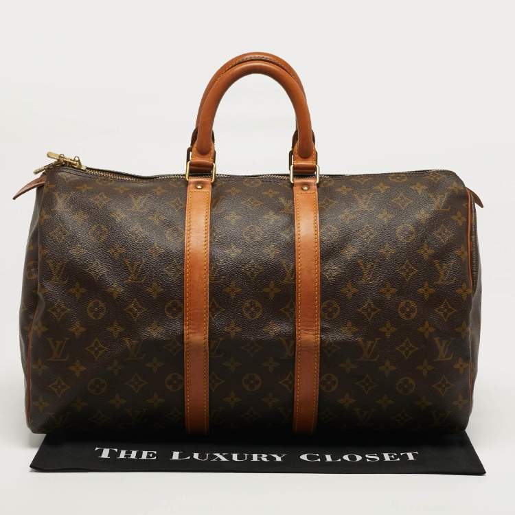 Pre Owned Louis Vuitton Keepall 45 Monogram Canvas Duffel Bag