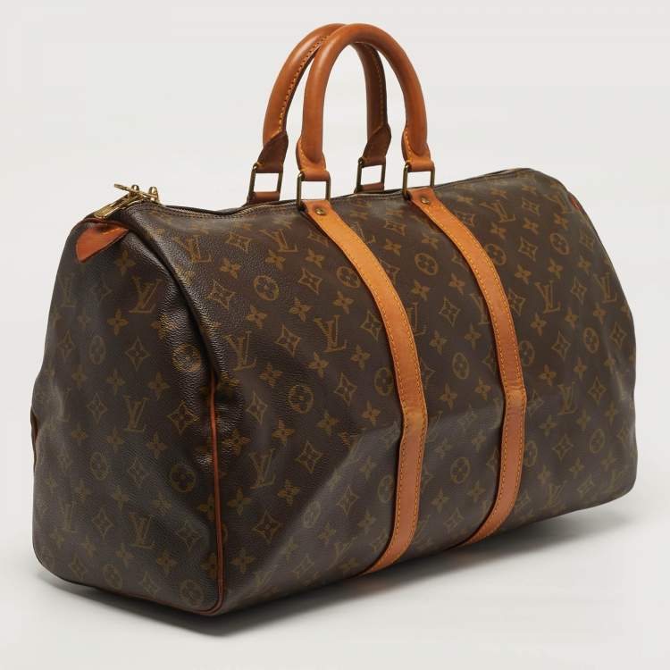 Pre Owned Louis Vuitton Keepall 45 Monogram Canvas Duffel Bag