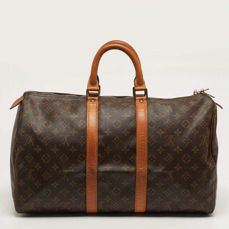 Pre Owned Louis Vuitton Keepall 45 Monogram Canvas Duffel Bag