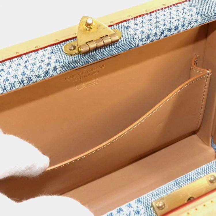 مملوكة مسبقًا Louis Vuitton Damier Denim 3D Handle Trunk 2-Way Handbag/Shoulder Bag Blue Trunk