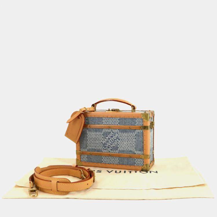مملوكة مسبقًا Louis Vuitton Damier Denim 3D Handle Trunk 2-Way Handbag/Shoulder Bag Blue Trunk