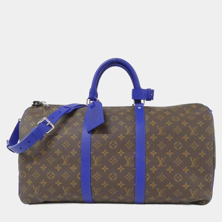 Pre Owned Louis Vuitton Monogram Macassar Lv Colormania Keepall Bandouliere 50Cm Boston Bag