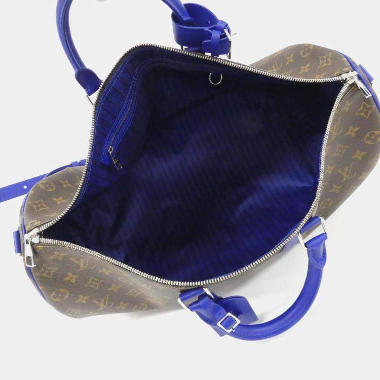 Pre Owned Louis Vuitton Monogram Macassar Lv Colormania Keepall Bandouliere 50Cm Boston Bag