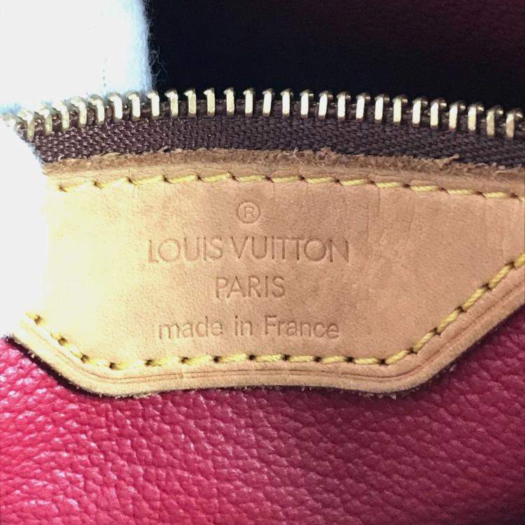 Pre Owned Louis Vuitton Monogram Cherry Bucket Pm Canvas Red