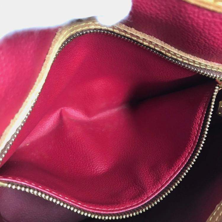 Pre Owned Louis Vuitton Monogram Cherry Bucket Pm Canvas Red