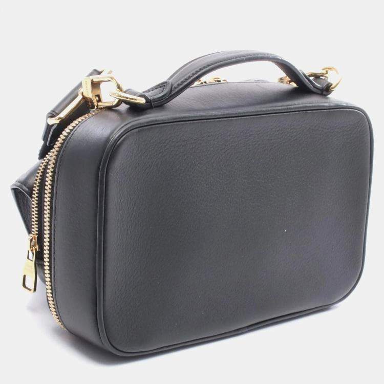 Pre Owned Louis Vuitton Utility Black Leather Crossbody Bag