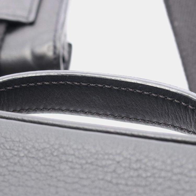 Pre Owned Louis Vuitton Utility Black Leather Crossbody Bag