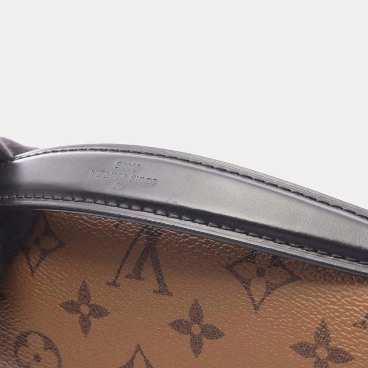 Pre Owned Louis Vuitton Pochette Metis MM Brown Coated Canvas Leather Shoulder Bag