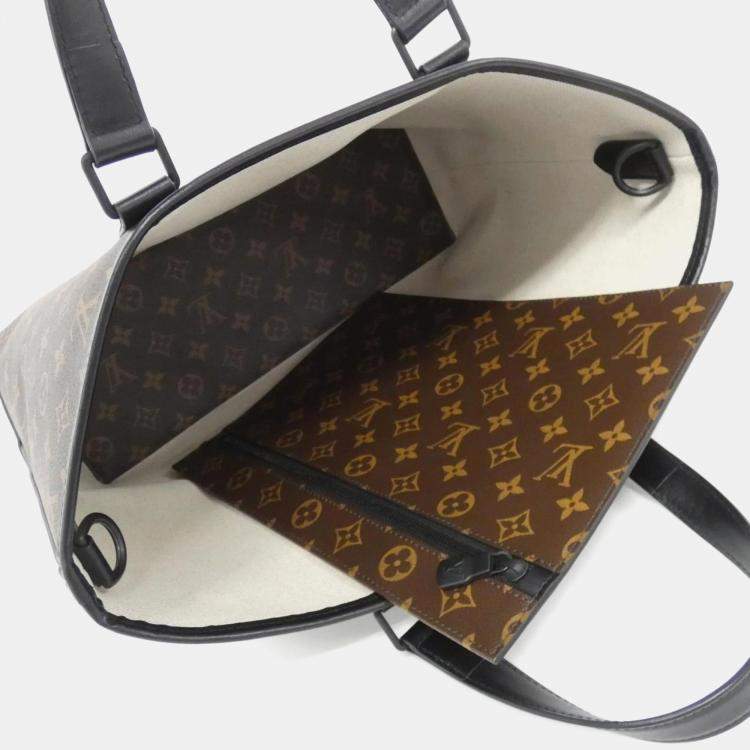 Pre Owned Louis Vuitton Monogram Macassar Weekend Tote Gm Handbag
