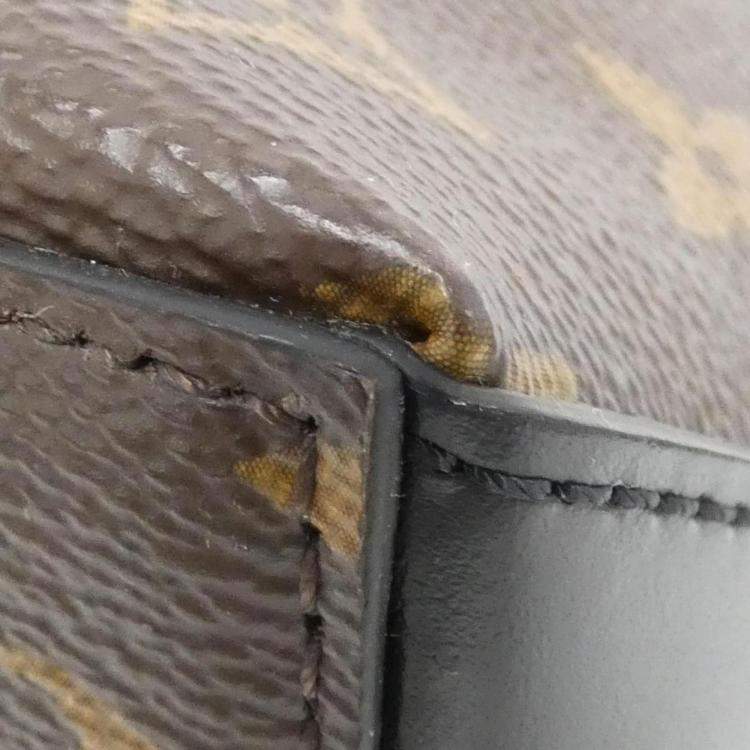 Pre Owned Louis Vuitton Monogram Macassar Weekend Tote Gm Handbag