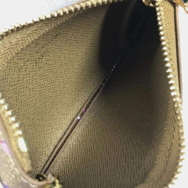 Pre Owned Louis Vuitton Garden Nano Gold Leather Shoulder Bag