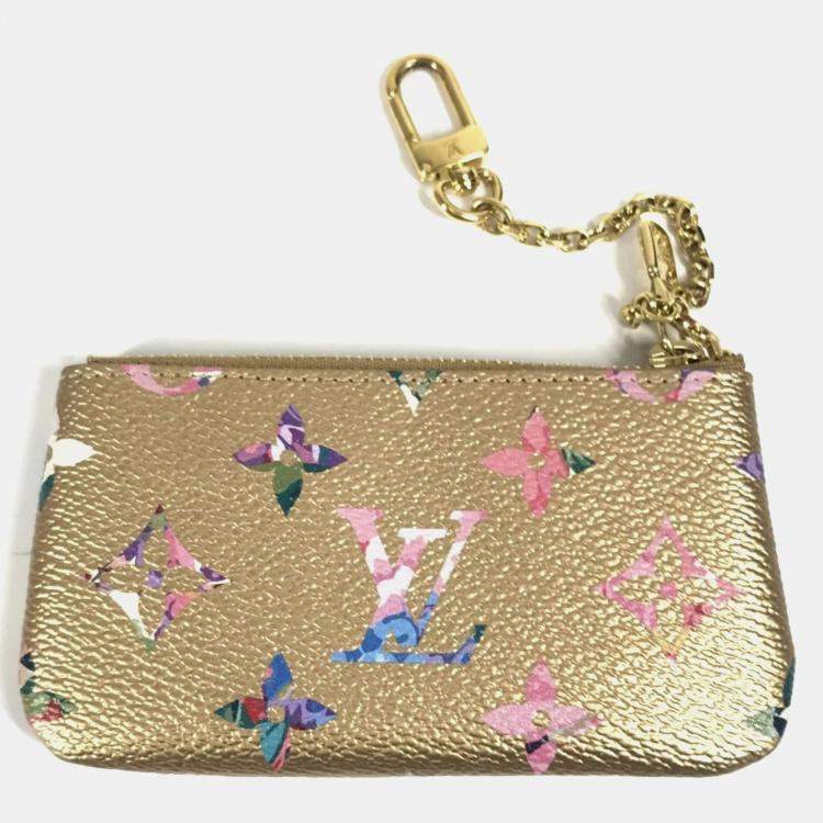 Pre Owned Louis Vuitton Garden Nano Gold Leather Shoulder Bag