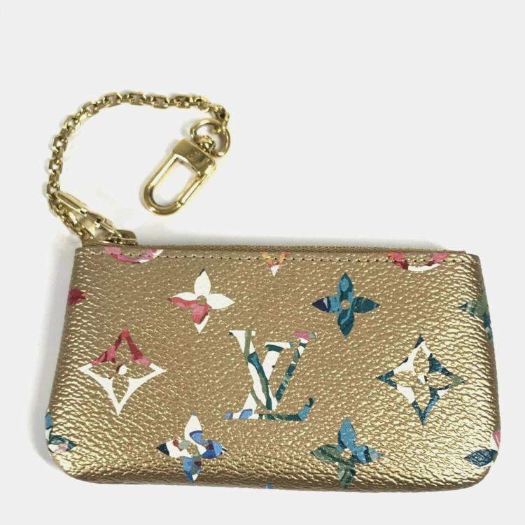 Pre Owned Louis Vuitton Garden Nano Gold Leather Shoulder Bag