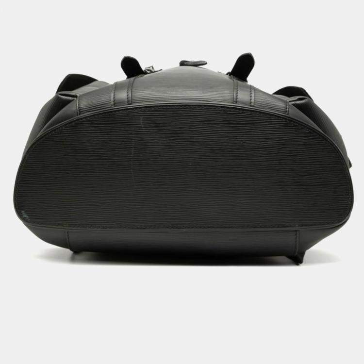 Pre Owned Louis Vuitton Epi Christopher Pm Backpack Noir Black Leather