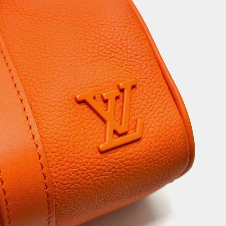 Pre Owned Louis Vuitton Aerogram Keepall Xs 2-Way Shoulder Bag Leather Orange