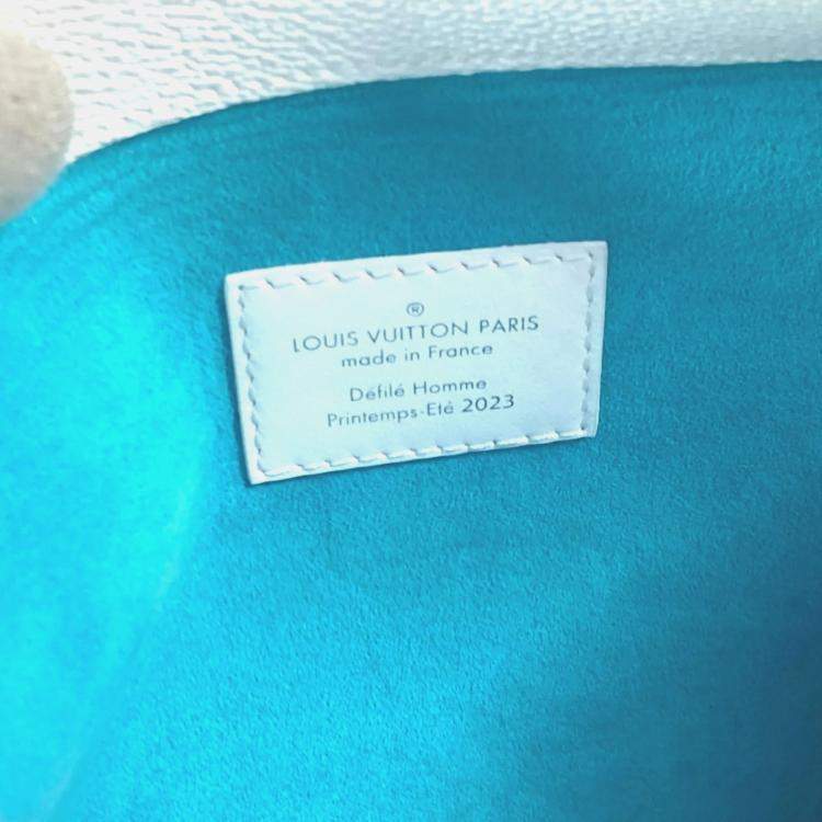 Pre Owned Louis Vuitton Monogram Comic Trio Envelope Pouch Bag Second With Strap Business Card Holder/Card Case Clutch Leather Canvas Multicolor