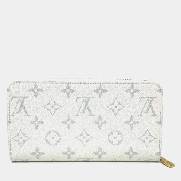 Pre Owned Louis Vuitton Monogram Lv X Tm Zippy Wallet Cherry Long Canvas White