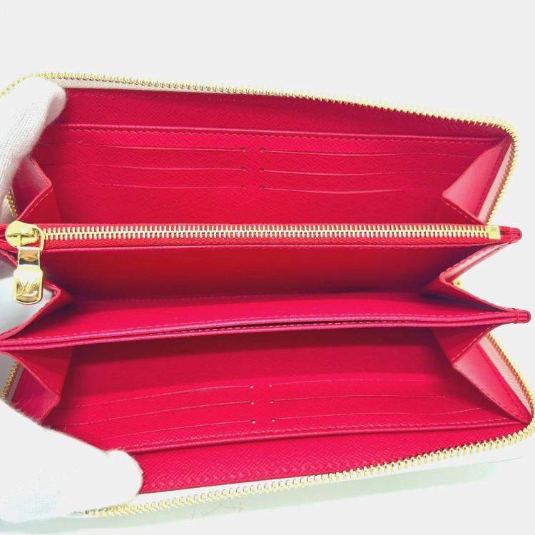 Pre Owned Louis Vuitton Monogram Lv X Tm Zippy Wallet Cherry Long Canvas White