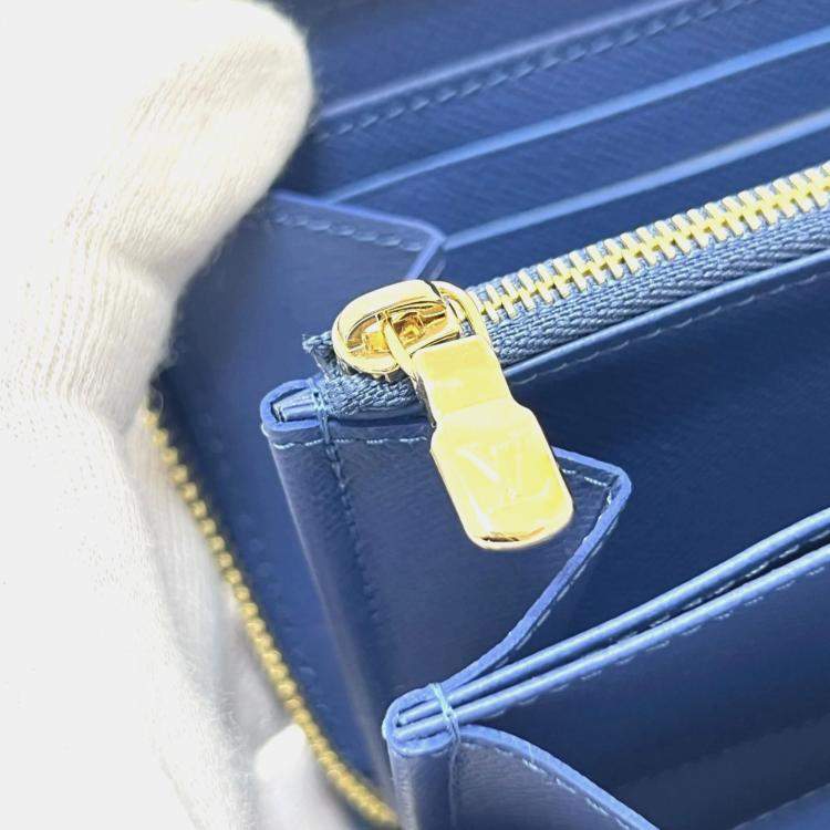 Pre Owned Louis Vuitton Monogram Denim Lv X Tm Zippy Wallet Wallet Long Blue