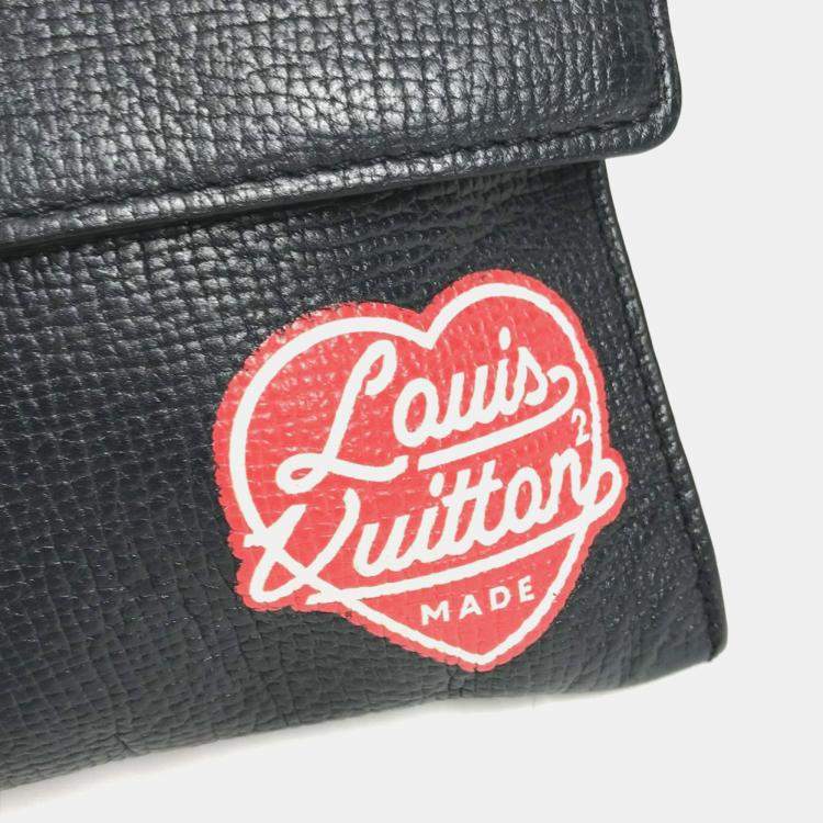مملوكة مسبقًا Louis Vuitton Squared Collection Trio Pouch Crossbody Flap Monogram Denim And Taurillon Leather Black