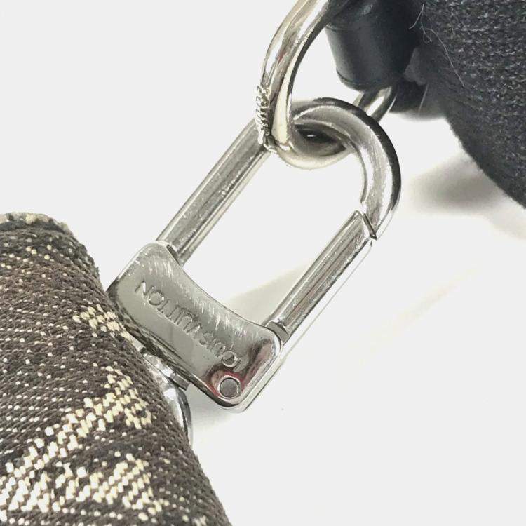 مملوكة مسبقًا Louis Vuitton Squared Collection Trio Pouch Crossbody Flap Monogram Denim And Taurillon Leather Black