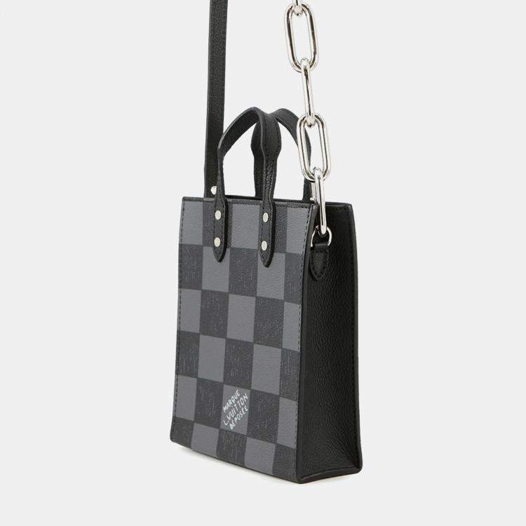 Pre Owned Louis Vuitton Damier Checkerboard Sac Plat Xs Handbag