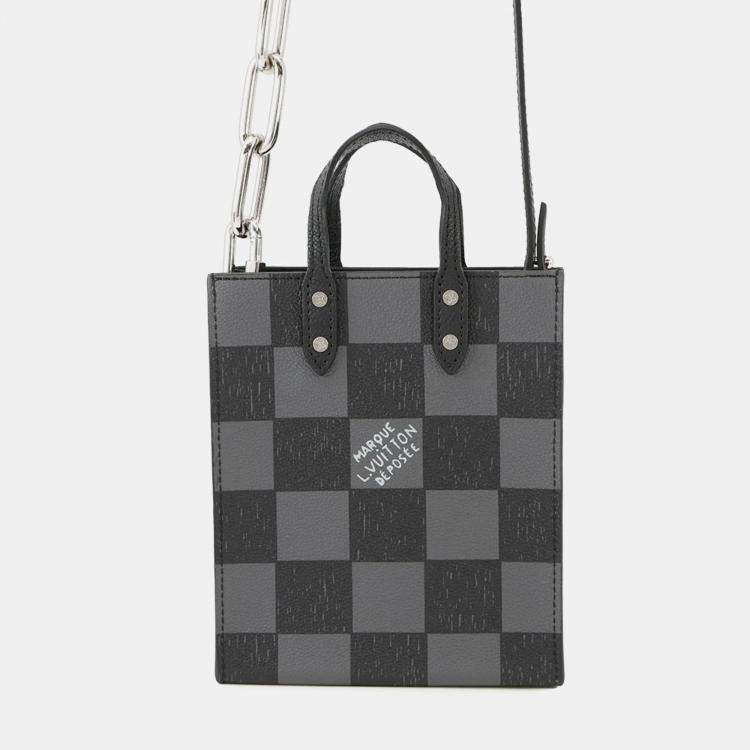 Pre Owned Louis Vuitton Damier Checkerboard Sac Plat Xs Handbag